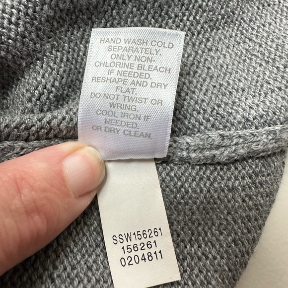 J. Jill Cotton Rayon Cold Shoulder Crew Neck Pullover Sweater Ties Gray Size XL - Picture 9 of 13